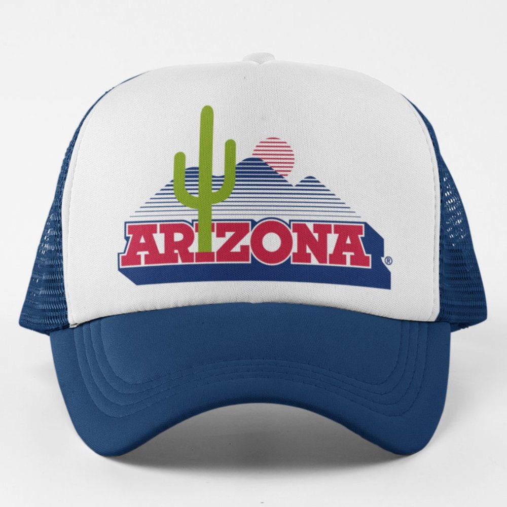 Arizona Blue and White Trucker Hat